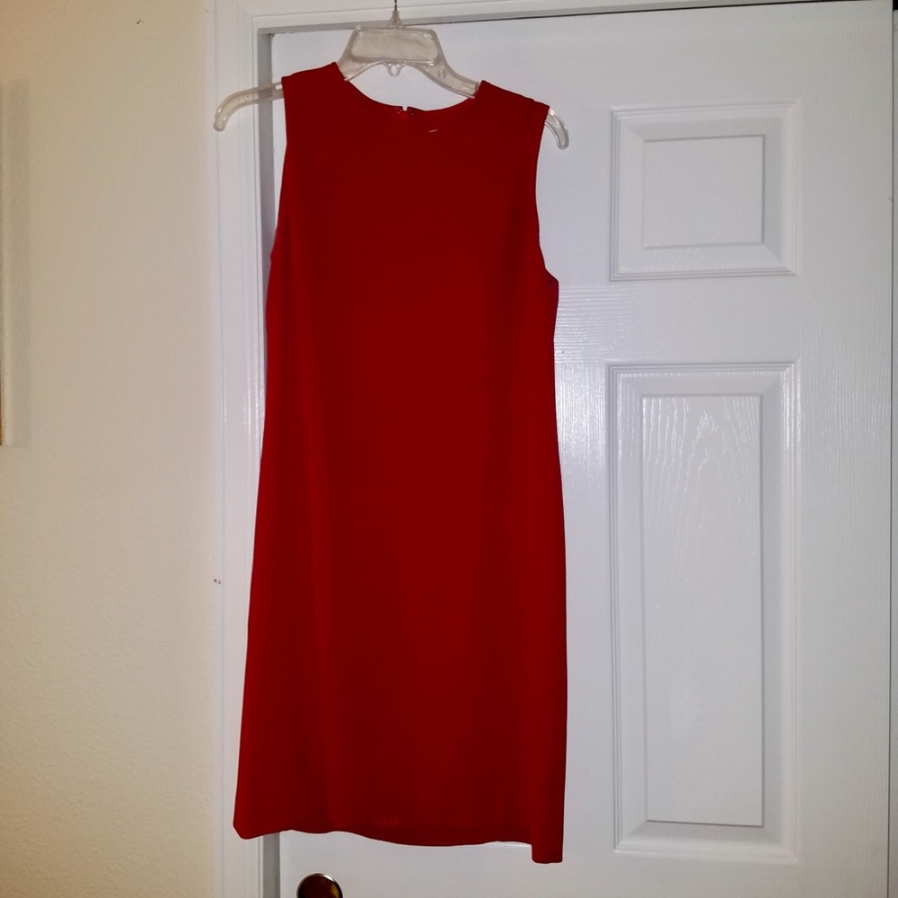 Emanuel Ungaro Red Stretch Crepe Sheath Dress